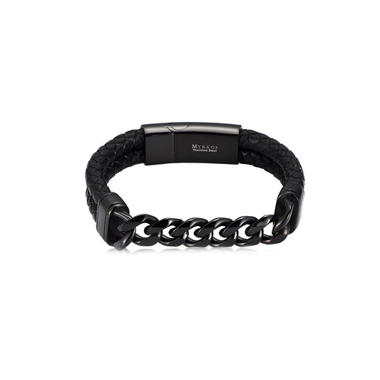 Herren Armband »Kette von St. Pauli« Edelstahl / Leder